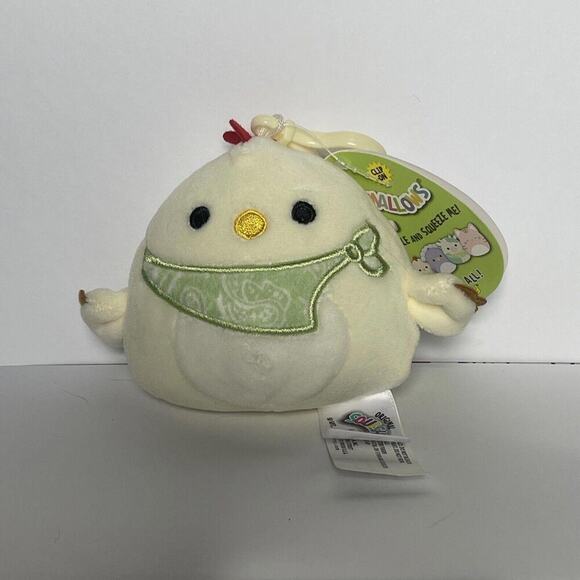 Squishmallows Other - Squishmallows Easter Plush 3.5" clip on Todd the Chicken with bandana  NWT